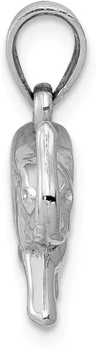 Miniatura 2 de Colgante de elefante de oro blanco macizo de 14 quilates para hombre