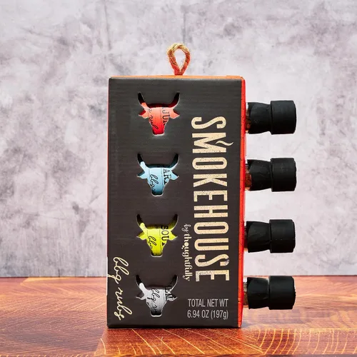 Miniatura 7 de Smokehouse by Thoughtfully, juego de regalo Smokehouse Barbecue Rubs, sabores incluyen cajún, caribe, Memphis y suroeste, juego de 4