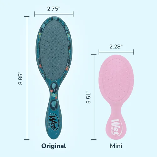 Miniatura 5 de Wet Brush Cepillo desenredante original para el cabello, Anna & Elsa (Disney Love), cerdas IntelliFlex ultrasuaves, cerdas desenredantes que se