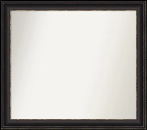 Miniatura 354 de Amanti Art Espejo de baño de bronce para sobre el fregadero, 24 x 24 pulgadas, espejo cuadrado de bronce Lara para tocador, marco de madera