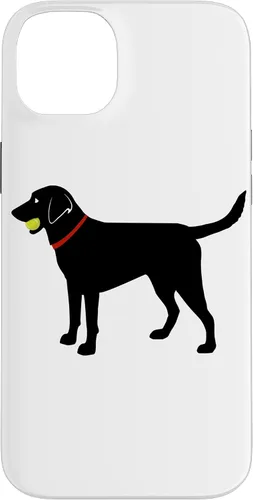Miniatura 14 de Funda de regalo para iPhone 13 Labrador Retriever Fetch, Black Lab Play Ball Dog Lover