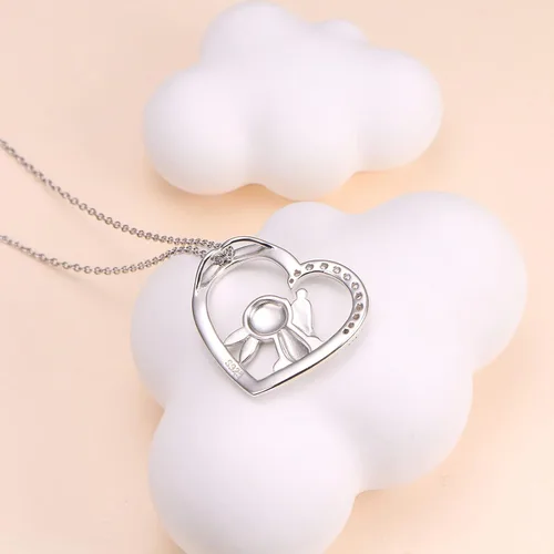 Miniatura 5 de Lindos collares de animales para mujeres y niñas, plata de ley 925, conejillos de indias, girasol, panda, alpaca y perezoso, conejo, cachorro