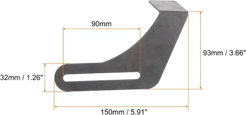 Miniatura 2 de HARFINGTON Juego de 2 piezas de herramientas para amoladora de banco, soporte de acero al carbono de 9.84 pulgadas, con tornillo para amoladora