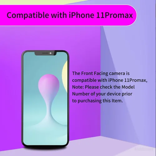 Miniatura 4 de Reemplazo de la cámara frontal para iPhone 11 Pro Max frente al módulo de lente Cable flexible con luz estructurada Receptor de 12MP Reemplazar
