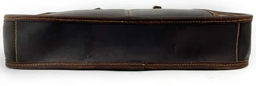 Miniatura 5 de Maletín delgado para hombre, para viajes, oficina, negocios, bolsa de mensajero de cuero resistente al agua, bolsa para laptop de 15.6 pulgadas