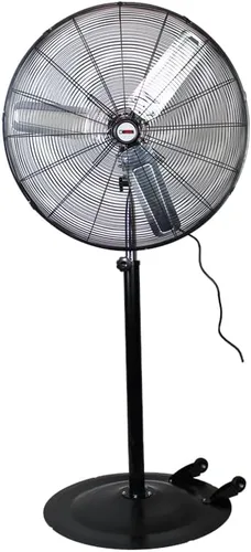 Miniatura 12 de K Tool International 77723; Ventilador de pedestal industrial resistente al agua IPX4 para exteriores, ventilador no oscilante de 24 pulgadas