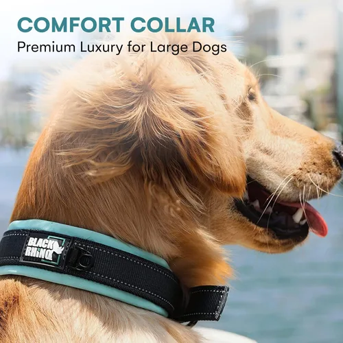 Miniatura 2 de Black Rhino Collar de perro para perros grandes, collar reflectante ajustable de servicio pesado con acolchado de neopreno ultrasuave, resistente a