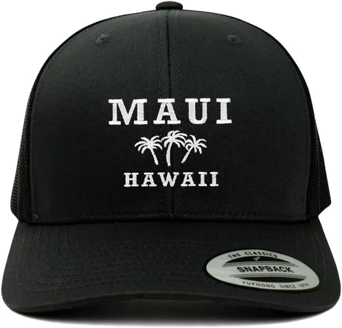 Miniatura 9 de Trendy Apparel Shop Maui Hawaii - Gorra de malla retro bordada con palmera