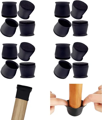 Protectores de suelo de silicona para patas de silla, para patas de silla de 1.3 a 1.8 pulgadas, tapas inferiores para patas de muebles, fundas para
