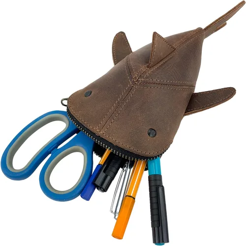 Miniatura 4 de Hide & Drink, Bolsa de monedas con cremallera, Estuche en forma de tiburón, Animales de peluche, Banco, Bolsa de cambio, Monedero para lápices