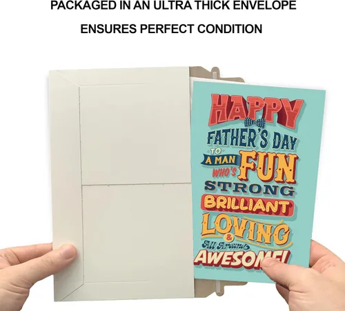Miniatura 5 de Prime Greetings Tarjeta del día del padre, hecha en Estados Unidos, ecológica, tarjeta gruesa con sobre de primera calidad de 5 x 7.75 pulgadas