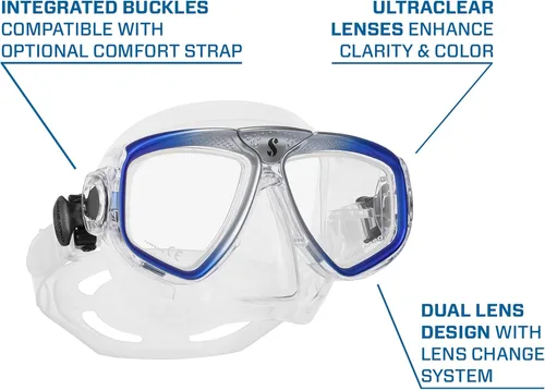 Miniatura 2 de SCUBAPRO Zoom - Máscara de buceo con lente dual ultra transparente y sistema de cambio de lente para lentes ópticas para buceo