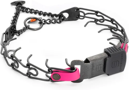 Miniatura 28 de Collar para Perro Herm Sprenger de Acero Inoxidable Negro con Hebilla de Liberación Rápida ClicLock y Inserción de Biothane Collar de Entrenamiento