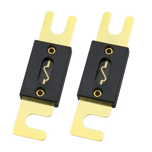 Miniatura 23 de Baomain Paquete de 2 fusibles ANL de 300 A a granel con terminales chapados en oro para audio de automóvil, amplificador, camión, barco, RV