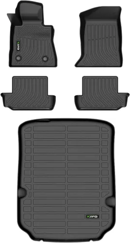 Miniatura 73 de HAFIDI® - Tapetes para auto con almacenamiento debajo del asiento, para todo clima, antideslizantes, de elastómero termoplástico, para la primera