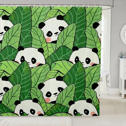 Miniatura 42 de Cortina de ducha con diseño de peces para niños, juego de cortina de ducha con diseño de anzuelo de pez, decoración de animales marinos, granja