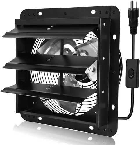 Miniatura 12 de Criditpid Ventilador Extractor de Pared con Persiana de 7 Pulgadas, Ventilador Extractor de Cocina con Interruptor de Encendido/Apagado para Ático