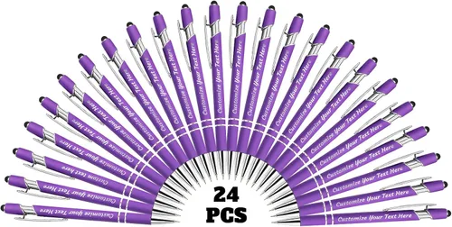Miniatura 15 de 12 bolígrafos personalizados a granel, bolígrafos personalizados con grabado personalizado con nombre o texto, regalo ideal de aniversario