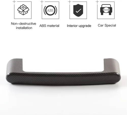 Miniatura 2 de Cubierta de Marco de Agarre del Asiento del Pasajero para Jeep Wrangler JK JKU 2007-2010 (Fibra de Carbono)