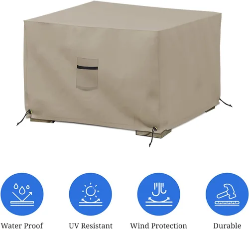 Miniatura 3 de Covers & All Funda otomana para exteriores, funda otomana impermeable de 12 onzas con propiedades resistentes a los rayos UV, funda cuadrada
