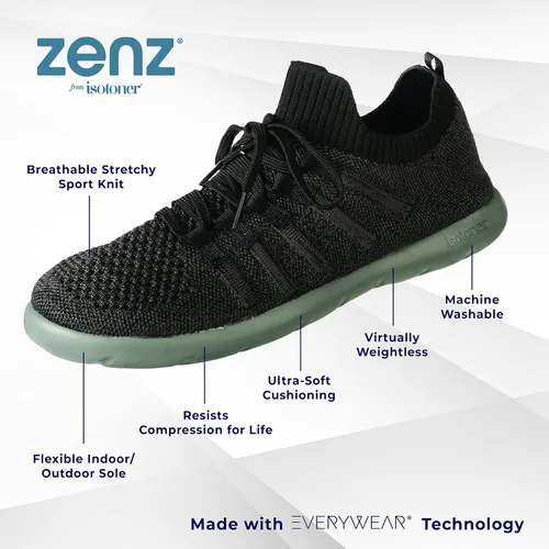 Miniatura 4 de isotoner Zenz - Pantuflas de punto deportivas ligeras sin forro para hombre