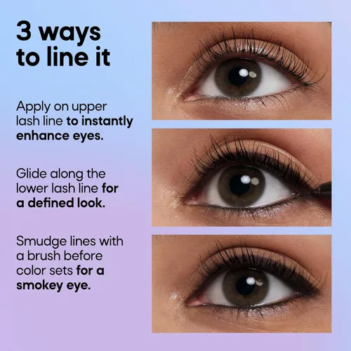 Miniatura 11 de Almay Lápiz delineador de ojos para todo el día, a prueba de manchas, maquillaje de ojos impermeable, hipoalergénico, sacapuntas integrado, 205 Negro