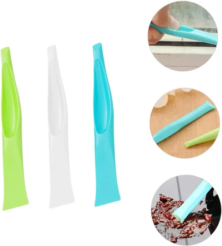 Miniatura 2 de Pala de limpieza, espátulas de silicona, herramienta de limpieza para estufa, raspador de repostería, raspador de plástico, rascador de cocina