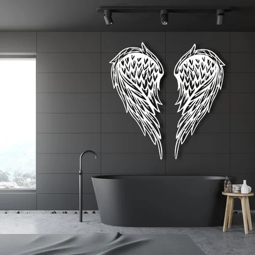 Miniatura 7 de Arte de pared de metal, alas de ángel de metal, decoración de pared de alas de ángel, arte de pared de alas de ángel de metal, aniversario - regalos