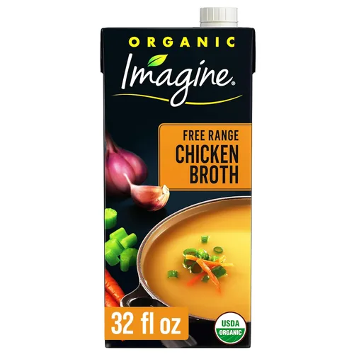 Imagine Caldo de pollo orgánico de corral libre, 32 onzas líquidas (paquete de 6)