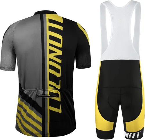 Miniatura 2 de Coconut Ropamo CR Men's Cycling Jersey Set Road Bike Jersey Zipper Pocket Bib Shorts with 4D Padded Cycling Clothing Set