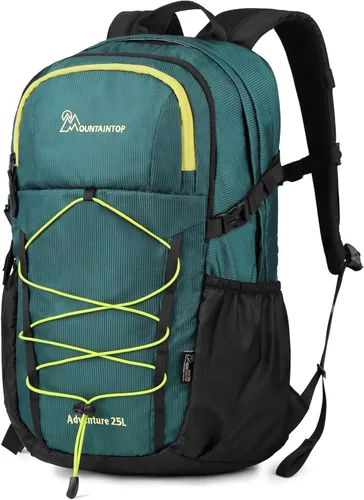 MOUNTAINTOP Mochila de senderismo, mochila de campamento de 25 litros, mochila de senderismo ligera para hombres y mujeres, mochila de viaje para