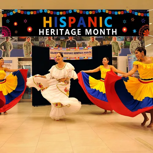 Miniatura 6 de Letrero decorativo del mes de la herencia hispana de 120 x 20 pulgadas, letrero festivo de países de América Latina de habla hispana para interiores