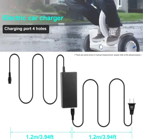 Miniatura 7 de Fancy Buying Cargador de scooter de 4 clavijas 63V 1.1A para Segway Ninebot S/S-MAX/Mini lite/Mini PRO, compatible con Ninebot de Segway Go Kart