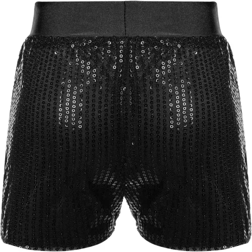 Miniatura 2 de XUNZOO Pantalones cortos de baile de lentejuelas con purpurina para niños y niñas, pantalones cortos de ballet jazz danza yoga gimnasia pantalones