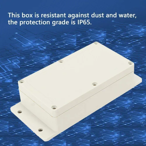 Miniatura 6 de Caja de conexiones de plástico ABS impermeable a prueba de polvo IP65, caja de conexiones universal para proyectos eléctricos, gris pálido y oreja