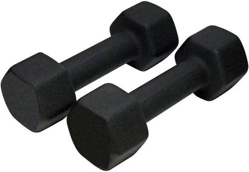 Mancuerna de neopreno para entrenamiento de fuerza, tonificación muscular y rehabilitación, agarre antideslizante, diseño que no se rueda, 12 libras
