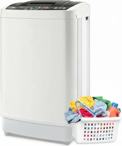 Miniatura 9 de NICTEMAW - Lavadora portátil de 17.8 libras con bomba de drenaje, lavadora y secadora compacta completamente automática de 2.4 pies cúbicos, 10
