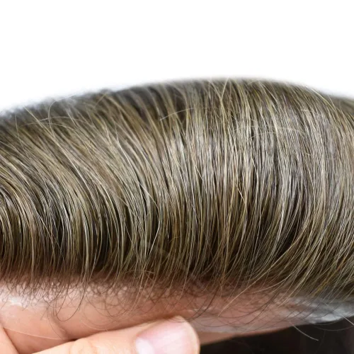 Miniatura 189 de Toupee para hombres Piezas de cabello humano real Encaje suizo para hombres Toupee unidades de cabello humano europeo para hombres Hairpieces
