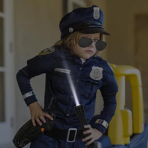 Miniatura 8 de 3 otters Juego de 9 juguetes de policía de simulación, accesorios de policía para niños, incluye insignia, esposas, walkie y más para fiesta