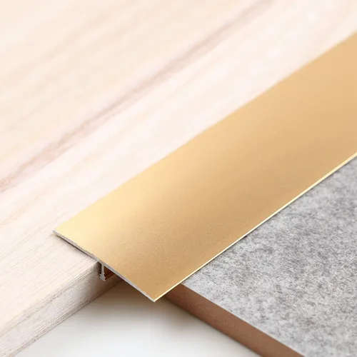 Miniatura 10 de Trimold 3 tiras de aluminio para moldura en T y transición de piso, tira divisora plana para umbral de puerta y unión de huecos de suelo de azulejos