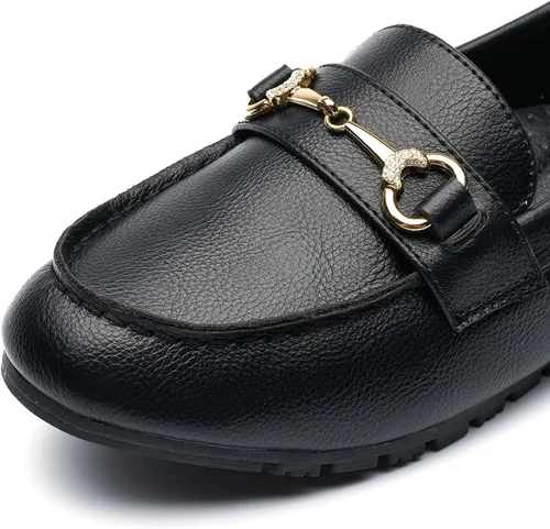 Miniatura 4 de Women's Wide Casual Comfort Loafers Slip on Flat Shoes Women's Penny Loafers with Arch Support Women Dressy Buckle Moccasions