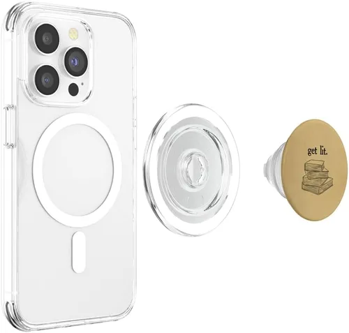 Miniatura 3 de Get Lit Reading Book Nerd Literatura divertida para profesores de inglés PopSockets PopGrip: agarre intercambiable para teléfonos y tabletas