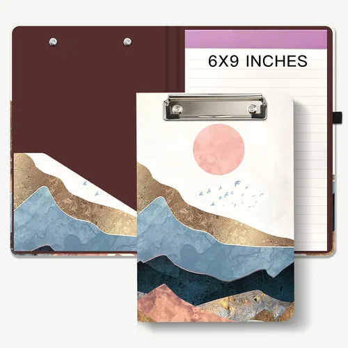 Miniatura 20 de Hongri Mini Portapapeles Folio con Libreta Recargable Forrada y Bolsillo Interior de Almacenamiento para Estudiantes, Aula, Oficina, Mujer, Hombre