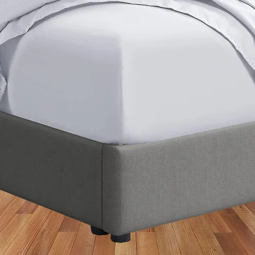 Miniatura 14 de Sábana bajera ajustable 100% algodón tamaño individual, larga - Sábana de algodón natural peinado de fibras largas, tejido satinado suave y sedoso