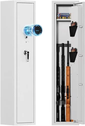 Miniatura 11 de KAER Caja fuerte para armas de 2 a 3, caja fuerte para rifles y pistolas, caja fuerte para rifles y pistolas, gabinete para armas con bloqueo