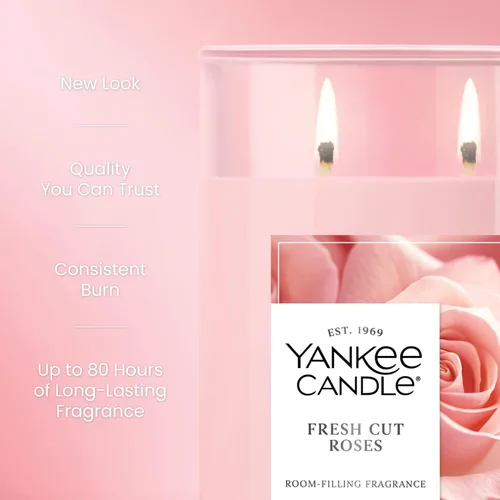 Miniatura 3 de Yankee Candle Fresh Cut Roses Signature 1630709 - Vela en vaso grande Rosas recién cortadas