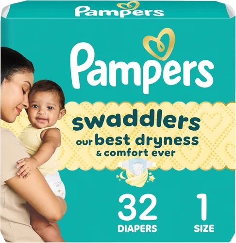 Miniatura 34 de Pañales Pampers Swaddlers, Talla 1 (8-14 libras), 198 unidades, absorbentes, mantiene al bebé seco y cómodo, pañal desechable seguro para la piel