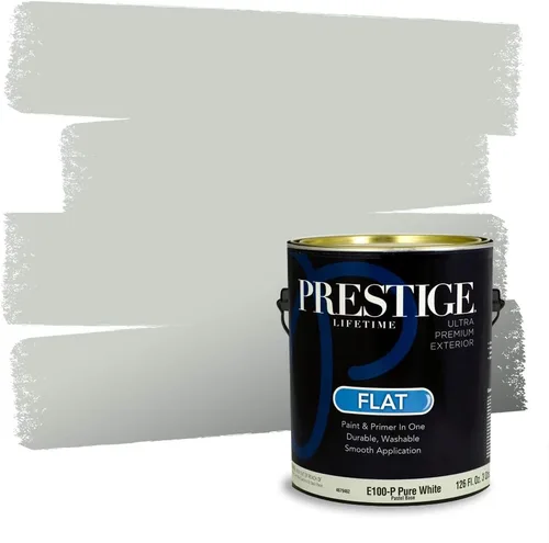 Miniatura 171 de Prestige Paints - Pintura exterior e imprimación en uno, 1 galón, plano, compatibilidad comparable con el color menta «Whipped Mint» de Behr