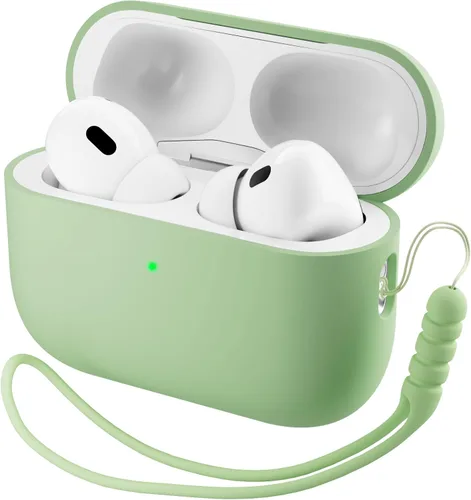Miniatura 15 de ORNARTO Funda compatible con AirPods Pro 3 2025, silicona híbrida protectora completa para AirPods Pro de 3ª generación, cubierta frontal LED Azul