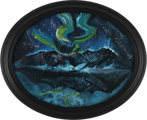Miniatura 3 de Stein Design Marcos ovalados – Marcos ovalados acabados a mano con parte trasera abierta para lienzo, no incluye vidrio ni respaldo - [Negro - 5"x7"]